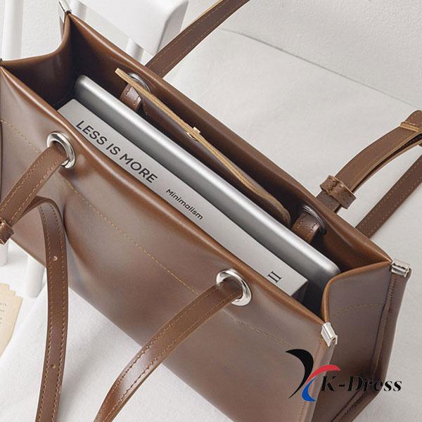 Square Punching Shoulder Tote Bag (4 Colors)