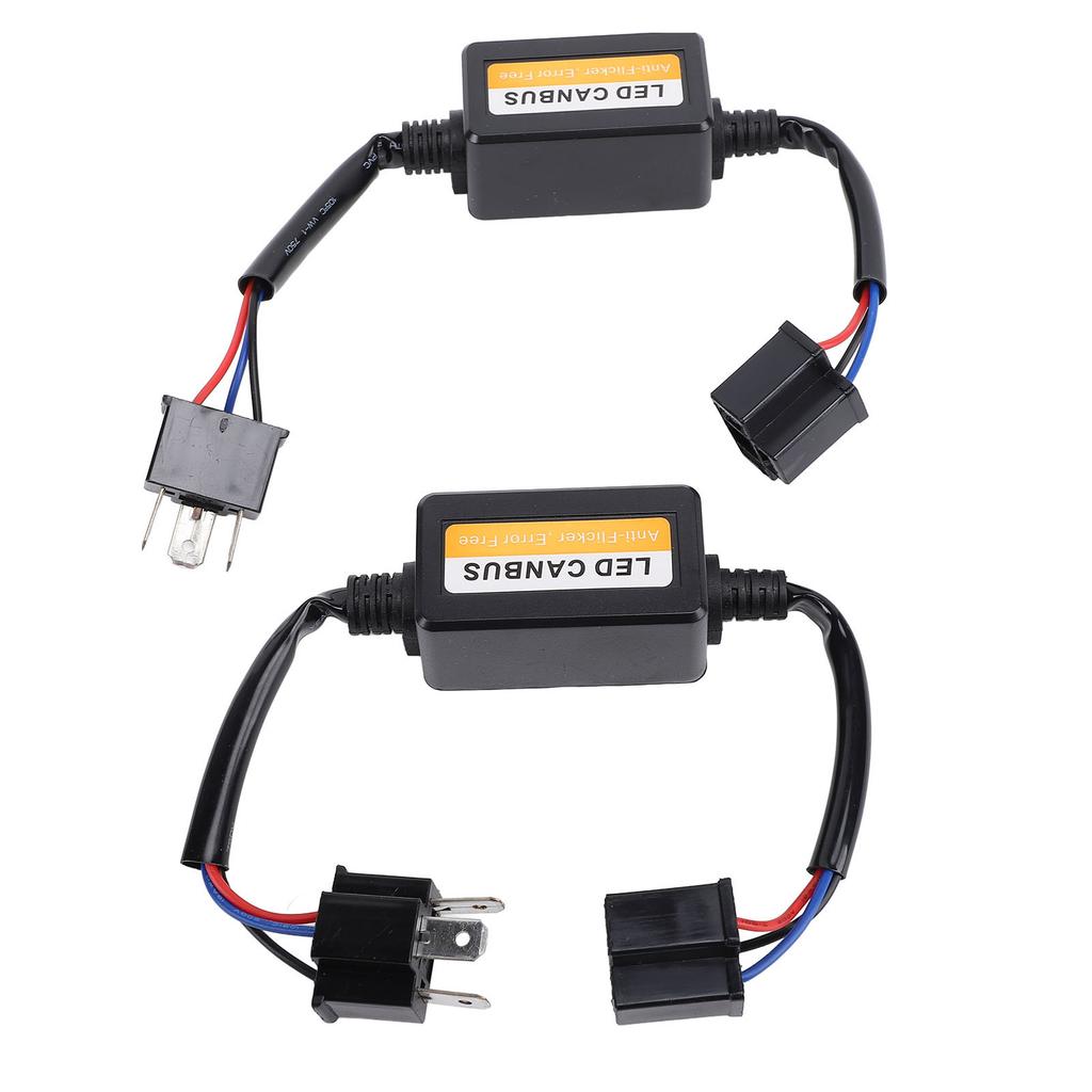 2pcs H4 LED CANbus Decoder DC 9 To 16V Plug and Play Anti Flickering LED Headlight Resistor Decoder