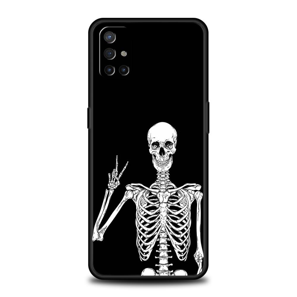 Чехол для телефона для OnePlus 12 11 10 9 Pro 9T 12R 10R 9R 9RT 10T 8T 8 7 6T 7T Nord 2T CE 2 5G N200 N10 N100 Мягкий чехол Смешной скелет