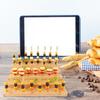 Bamboo Skewer Rack Display Stand 180-Hole Design 6 Layers Eco-Friendly Easy Assembly Appetizer Skewers Food Stand