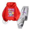 Super Kitties Spring and Autumn Children Aged 3-14 Years Old Sweatshirt + Trousers Anti-wrinkle Windproof Breathable Sports Suit