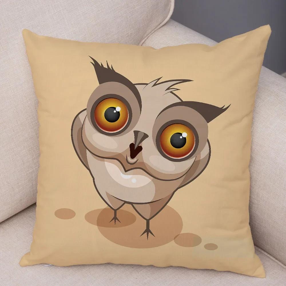 Милая мультяшная сова наволочка для кабинета офисная гостиная домашняя наволочка украшения для автомобиля
