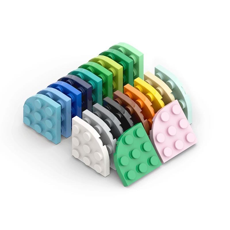20 ШТ. ПЛАСТИНА 3X3, 1/4 КРУГА Совместимые 30357 Круглые и Угловые Самоблокирующиеся Кубики Строительные Блоки Игрушки Аксессуары