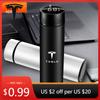 Car Sticker Tesla Commercial Stainless Steel Temperature Control Intelligent Insulated Cup For Tesla Model 3 Y S X Roadster Jugu