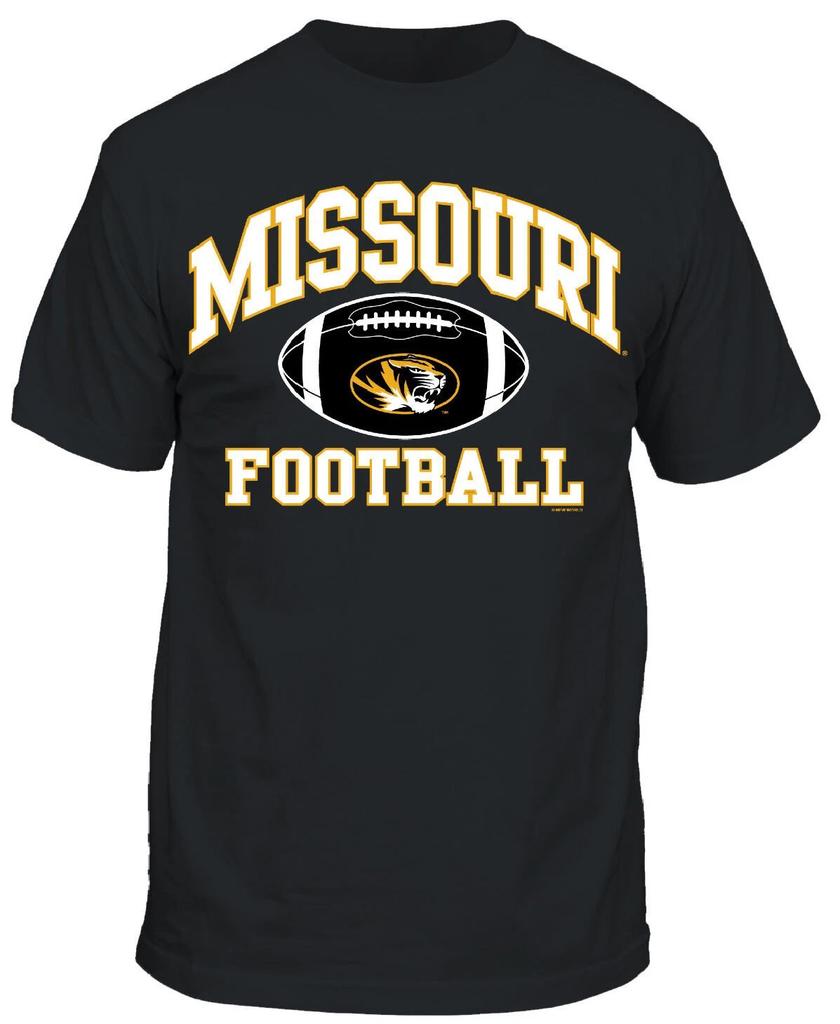 Missouri Tigers Men's Black Football Graphic Short Sleeve T shirt