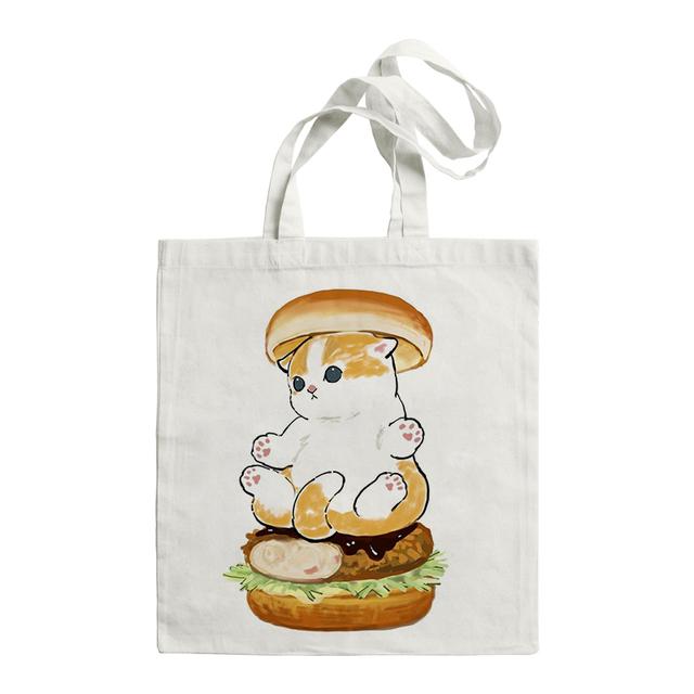 Kawaii Cat Tote Сумки Для Женщин Холщовые Сумки Большой Емкости Женский Покупатель Сумка Сумки На Ремне Симпатичные Аниме Покупки Хлопковая Сумка