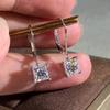 Bluelans Earrings Leverback Gift Princess Dangle Cut Earrings Jewelry Women