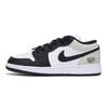 Air Jordan 1 Puppy Fragment Нескользящие износостойкие низкие винтажные баскетбольные кроссовки женские черные серые 553560-131(Команда85-)