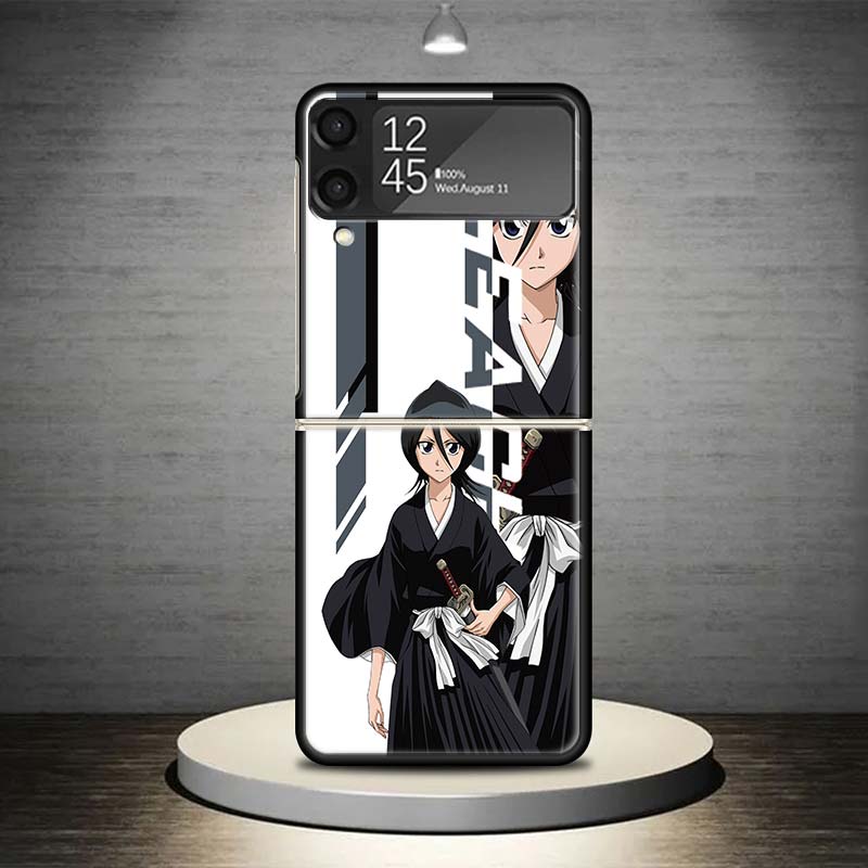 Чехол для телефона Bleach Ичиго Кенпачи для Samsung Galaxy Z Flip 7 6 5 4 3 5G Ударопрочный чехол Z Flip7 Flip6 ZFlip5 Flip3 Flip4