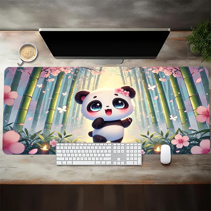 1pc Cute Panda Forest Spring Computer Pad Mouse Pads for Desk,Gamers and Office Use 020259