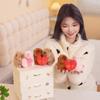 Kawaii Cartoon Stuffed Capybara Plush Toys Animal Couple Capybara Hold Heart Toys Romantic Doll Pendant Perfect Gift For Lover