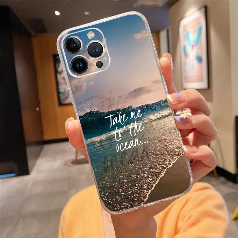 Чехол для телефона для iphone 17 Pro Max Air 17 16 15 14 13 Pro Max 15Plus 15 16 Pro Путешествия Горы Лес Море Пляж цитаты