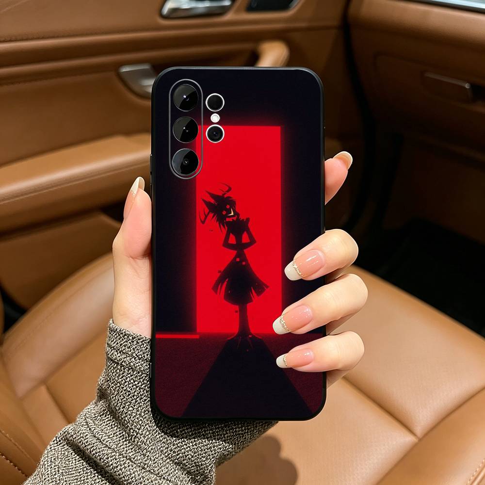 H-Hazbin Hotel-A-Alastor Чехол для телефона Samsung S25, S24, S21, S22, Plus S23, S30, Ultra, S20, Fe, Lite, Черный Мягкий Силикон