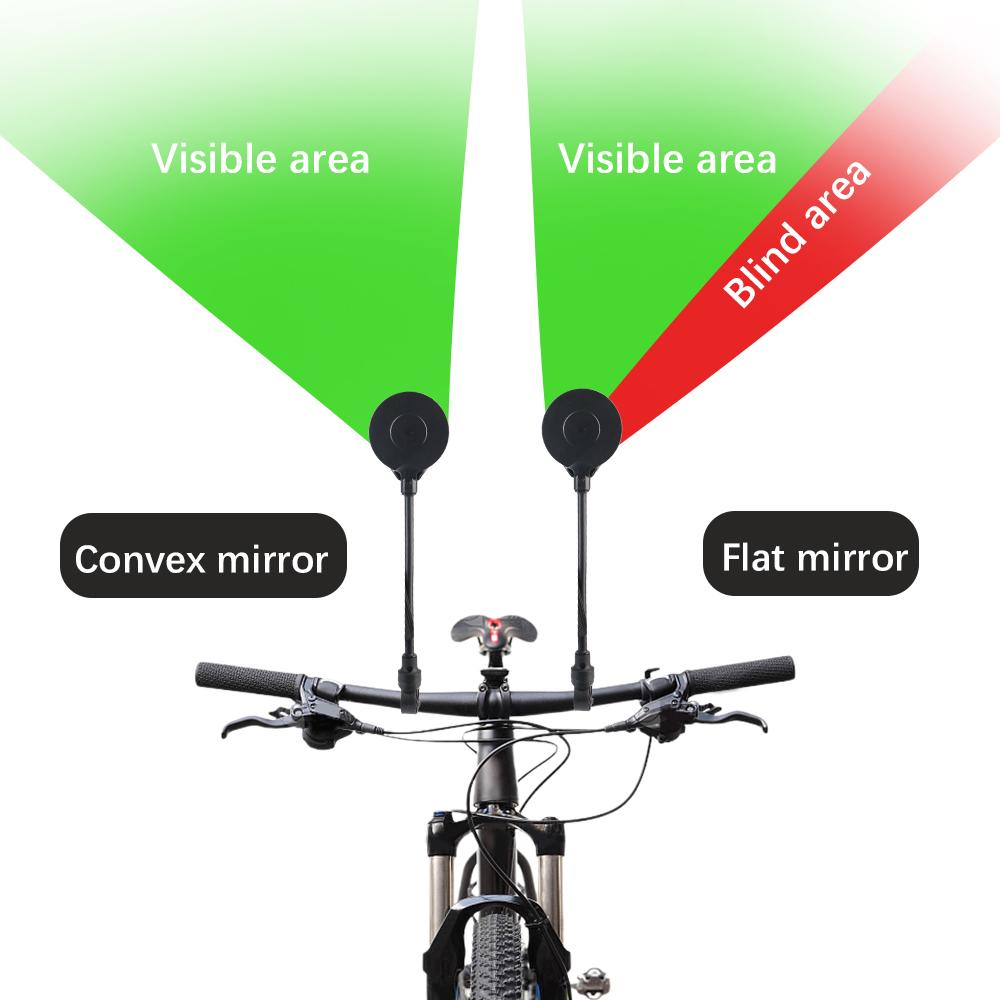 Rotatable And Adjustable Wide Angle Rear View Universal Motorcycle Bike Handlebar Rearview Mirror Shockproof Convex Mirror