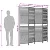 VidaXL Room Divider 4 Panels, Room Separator, Privacy Screen, Living Room Bedroom Screen, Modern, Grey 365394