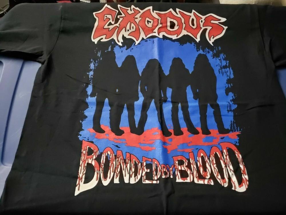 EXODUS Bonded By Blood Тень Группа Хлопок Черный Мужская Футболка Унисекс Футболка