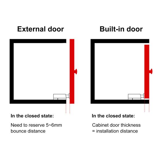 Дверная защелка шкафа, сильная всасывающая защелка, открывающаяся из АБС-пластика, магнитная защелка с одной головкой, шкаф