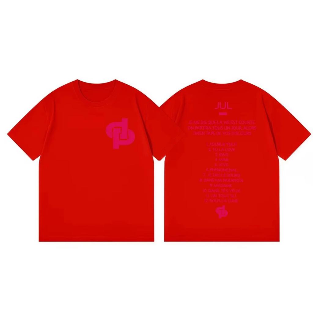 Jul French Rapper Tracklist & Logo Graphic T-Shirt, Unisex Oversized Streetwear Casual Cotton T-shirt
