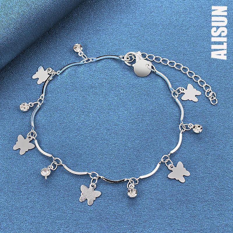 925 Sterling Silver Butterfly AAA Zircon Bracelet Fashionable Wedding Jewelry