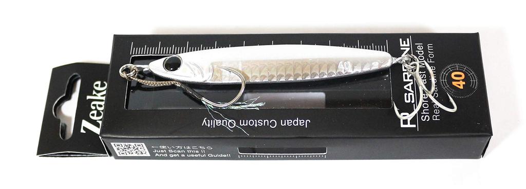 Металлическая джиг-приманка Zeake R Sardine 40г RS001 Пилинговое серебро