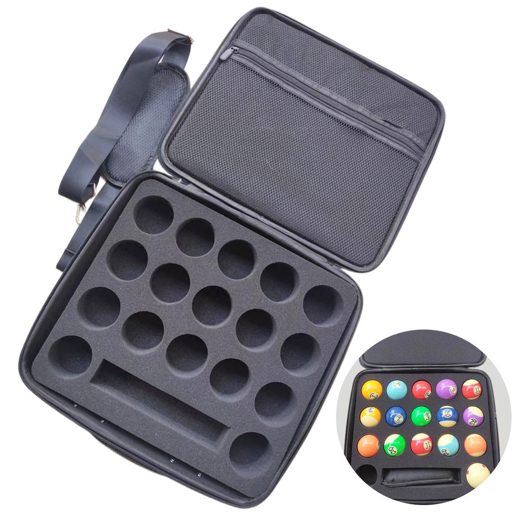 Billiard Balls Storage Bag Billiard Pool Balls Carrying Travel Case Portable Sponge Padded Pouch Easy To Carry