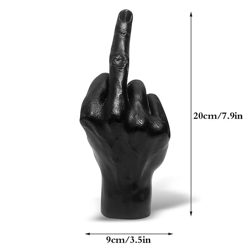 1Pcs Modern Nordic Style Creative Middle Finger Statue Resin Craft Sculpture Flower Potted Plant Home Garden Decoration