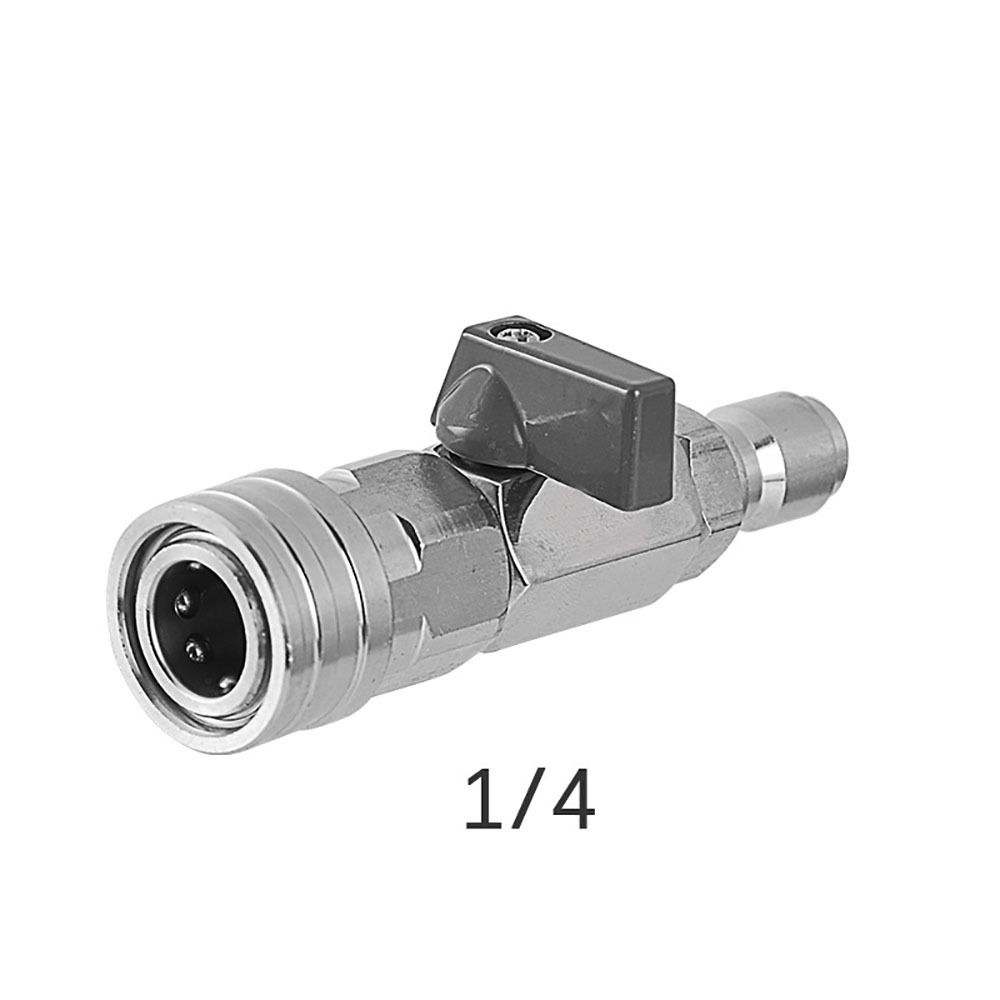 1Pcs for Power Washer Ball Valve Kit High Pressure Water Flow Switch Washer Quick Connector 3/8 1/4 Inch Stainless Steel