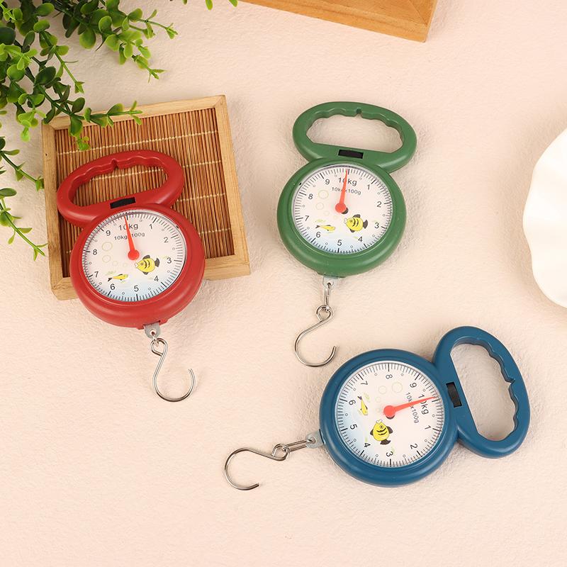Portable Fish Scale 10Kg Hook Hanging Scales Mini Spring Scale For Fishing Shopping Travel Weighing Luggage Scales