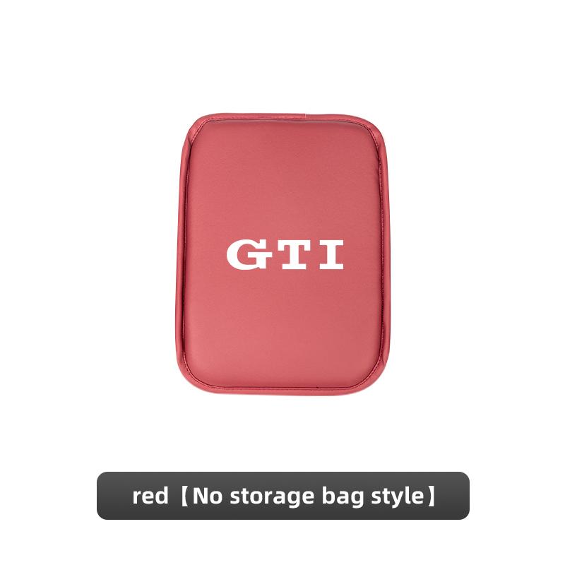 PIG1 Volkswagen Car Logo Armrest Box Cushion Pad Auto Armrest Mat Leather For VW GTI Polo Golf MK6 Passat B6 Tiguan Arteon Jetta ID.3