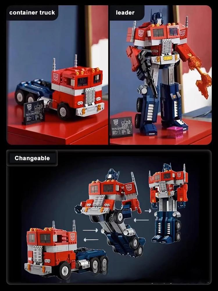 1508PCS Transformation Robot Car Toys Optimus Prime Building Blocks 10302 Truck Autobot Deformation Movies Gift For Children