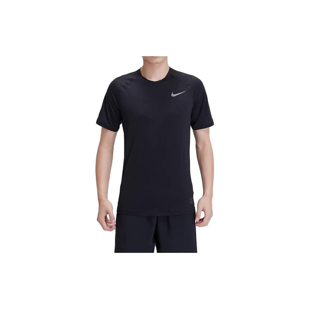 Nike Pro Breath Short Sleeve Top Logo Round Neck Quick Dry T-Shirt Men Tops Black AO1804-010-100