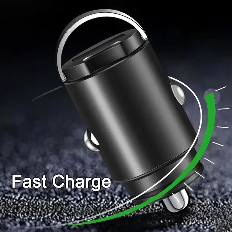 Для iPhone/Samsung/Huawei/Xiaomi 100/200 Вт USB Алюминиевый Сплав Мини Автомобильное Зарядное Устройство Адаптер Двойные Порты Быстрая Зажигалка Amagi
