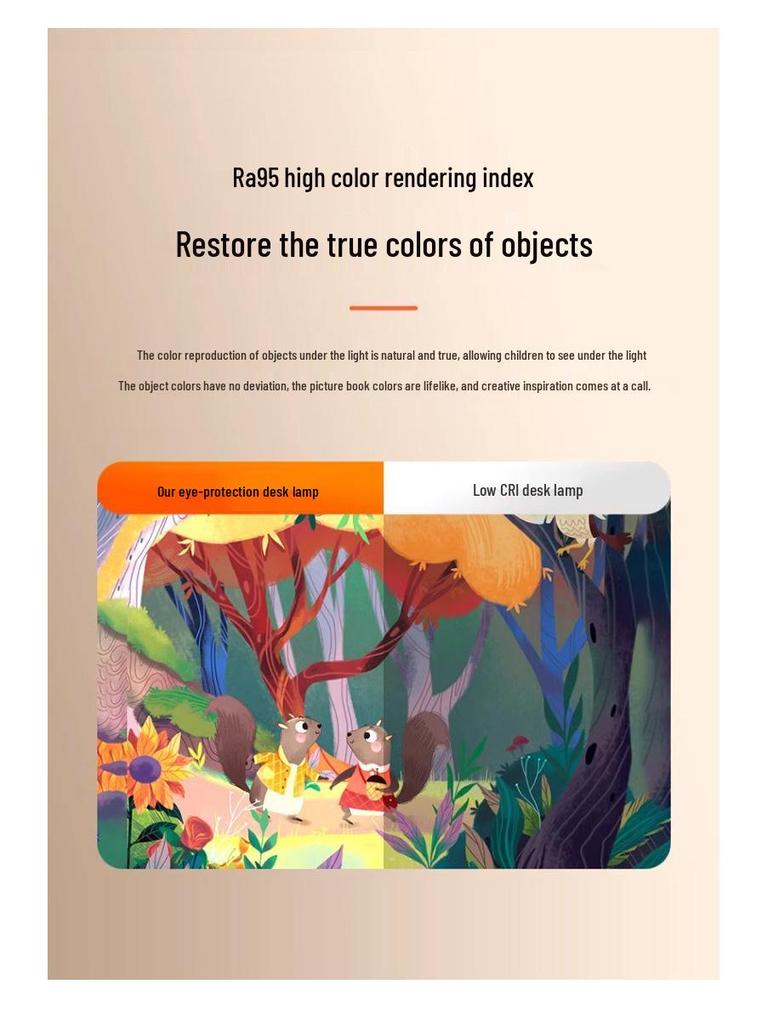 AA Grade Anti-Glare Eye Protection Desk Lamp for Students and Children