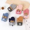Children's Plus Velvet Thickened Bunny Gloves New Style Neck Finger Gloves Baby Kids Cute Windproof Gloves