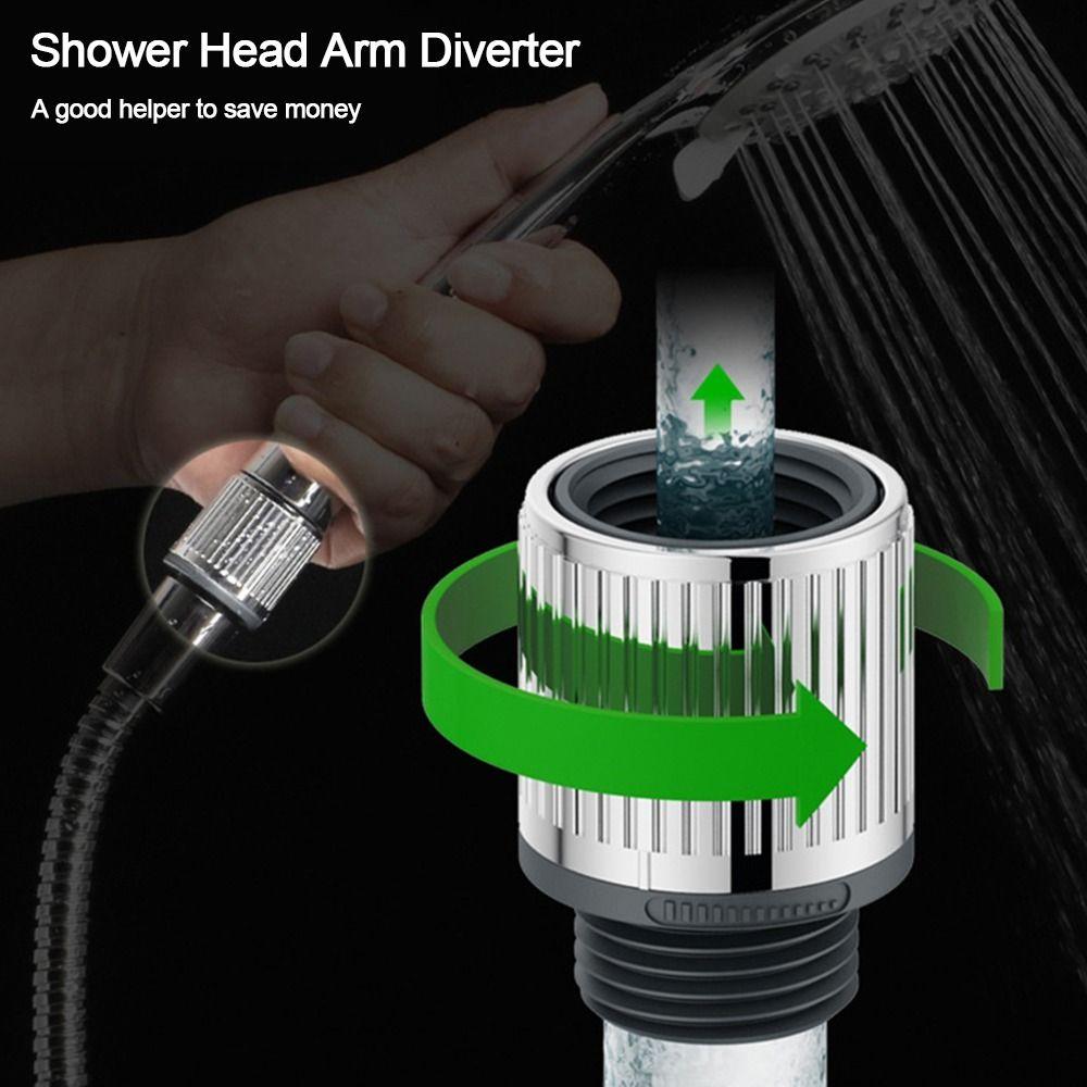 Portable ABS Bathroom Parts Shut-Off Valve Shower Head Arm Diverter Water Stop Valve Flow Regulator