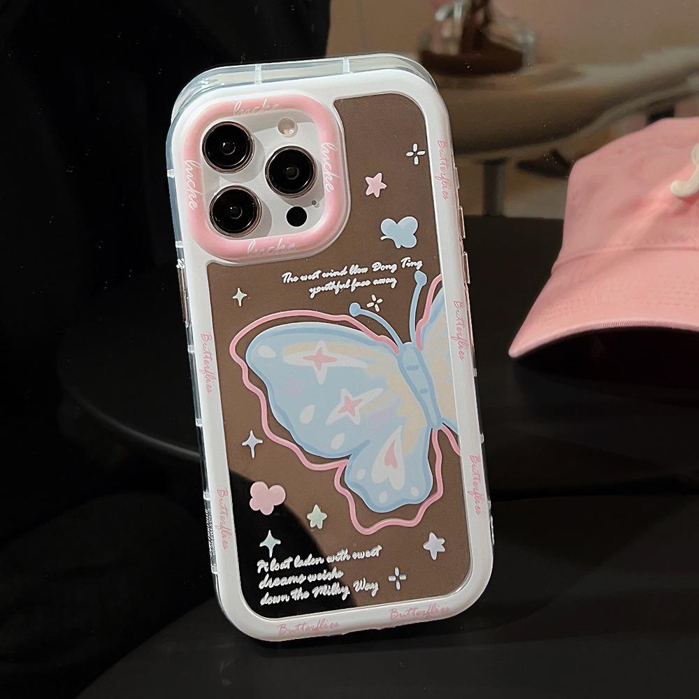 Креативный зеркальный чехол-бабочка для iPhone 17 iPhone 17 Pro Max