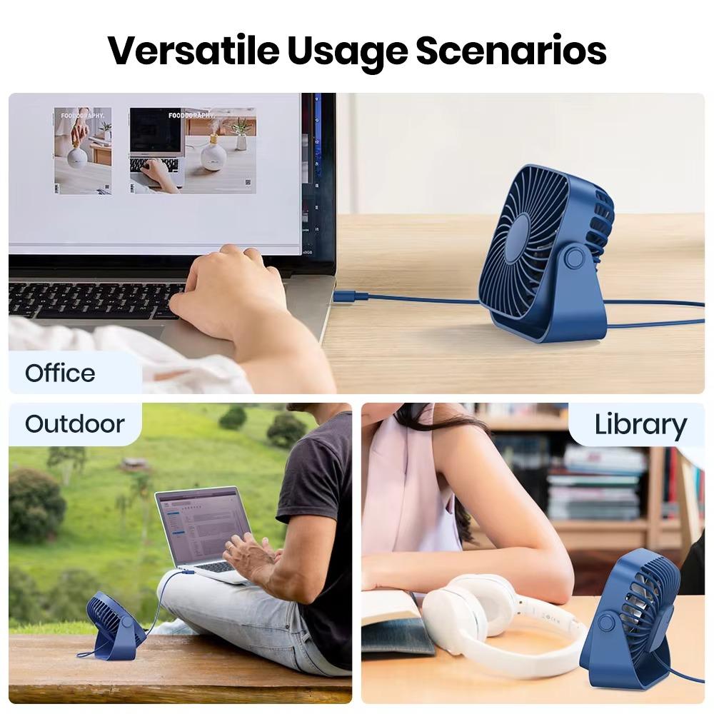 3 Speed Desk Fan Low Noise Table Cooling Fan Student Fan Small Standing Fans School