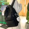 Solid Color Schoolbag Female Junior High School Student Backpack Large Capacity Backpack