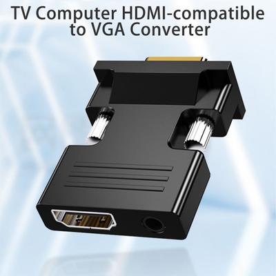 VGA-конвертер Не требует драйверов Поддержка аудиовыхода Высокое разрешение Широкая совместимость Plug-and-Play ТВ Компьютер HDMI-совместимый в VGA