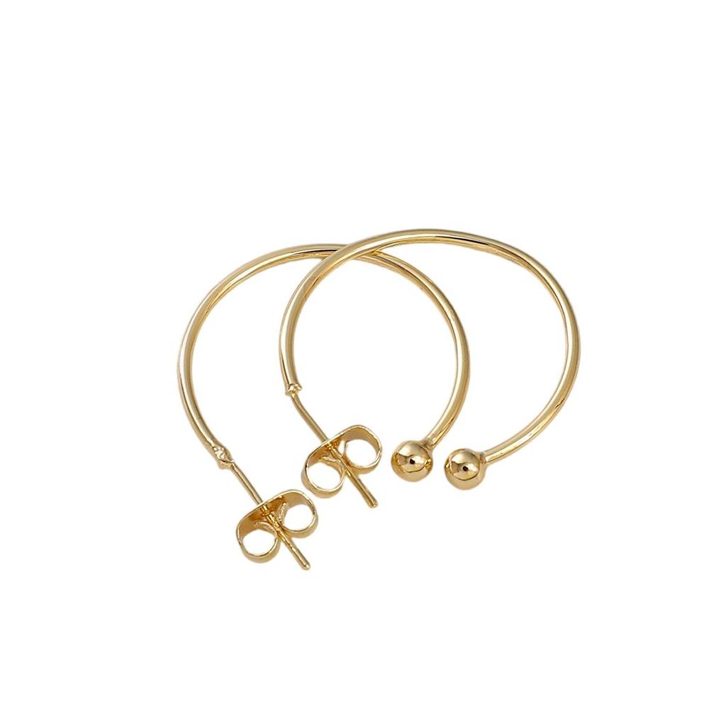 Медные полукруглые серьги с имитацией обожженной иглы C-образной формы для изготовления ювелирных изделий своими руками, аксессуары для рукоделия