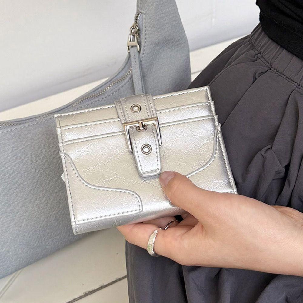 Purse Women Short Wallet Korean Style Coin Pouch Retro Card Bag Card Storage Bag