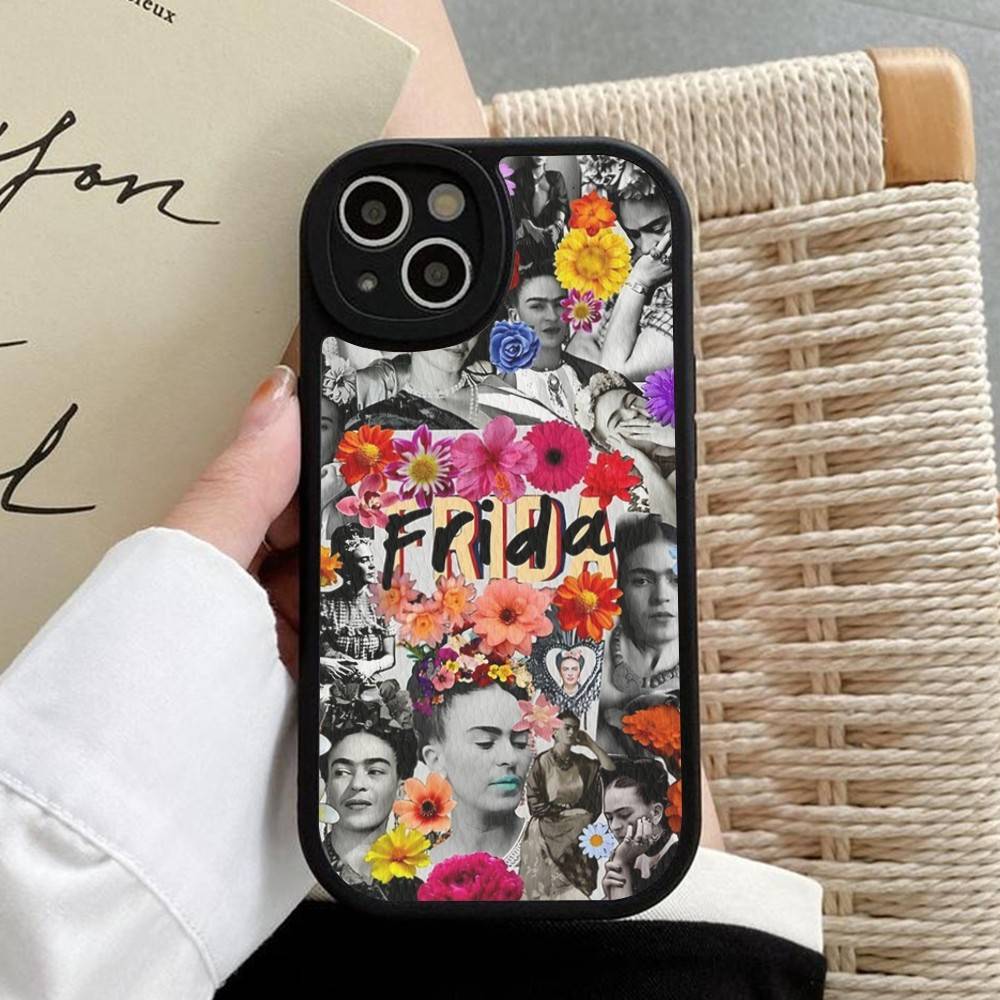 -Fashion F-Frida K-KahlosS Phone Case Hard Leather For iPhone 16 15 14 13 12 Mini 11 14 Pro Max Xs X Xr 7 8 Plus Fundas