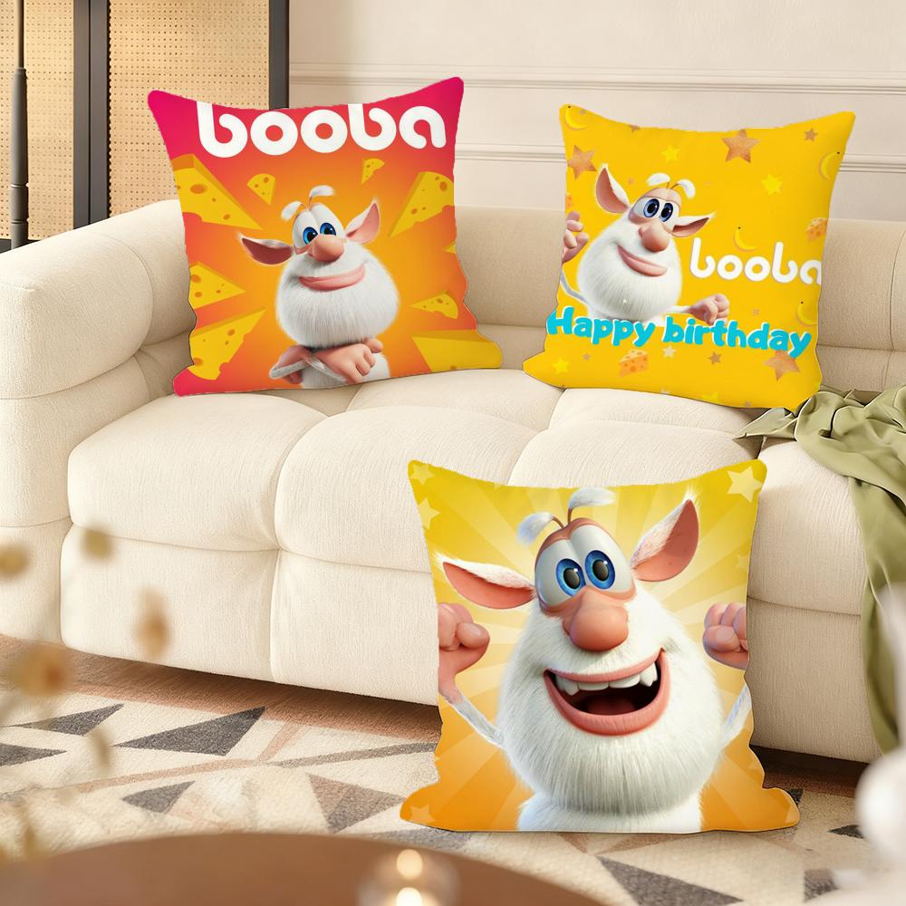 Милая Наволочка Fourbob-Booba Мягкая Короткошерстная Плюшевая Наволочка для Подушки Гладкая Уютная Текстура Эстетичная Наволочка для Подушки Домашний Декор