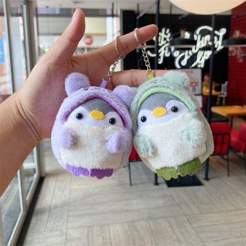 Очаровательный плюшевый кулон-пингвин: Аксессуар для рюкзака в мультяшном стиле