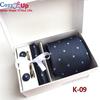 Men Tie Set Pocket Square Clip Handkerchief Cufflinks Necktie for Men
