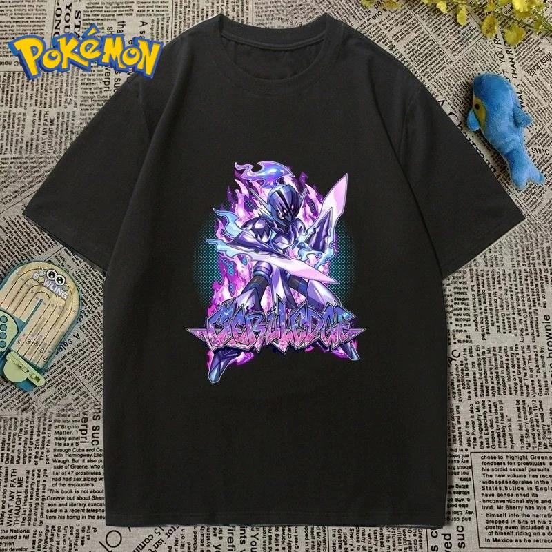 Pokémon Peripheral Ceruledge Cartoon Print T-shirt Men's and Women's Summer New Y2K Loose Casual Harajuku Short-sleeved Top