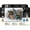 Master Box 1/35 Scale British Infantry Unit (5-Piece Attack) with Trench Miniature Diorama, Plastic Model Kit MB35114