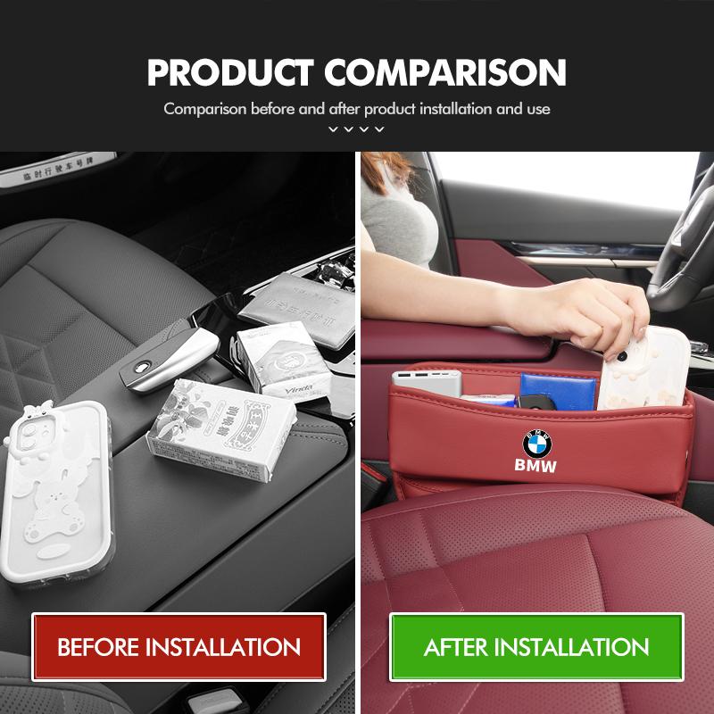 Car Seat Gap Crevice Storage Box Cup Holder For BMW G30 G20 M3 M5 E91 E92 E93 E36 E70 X3 X4 X5 X1 E39 F30 KITG9