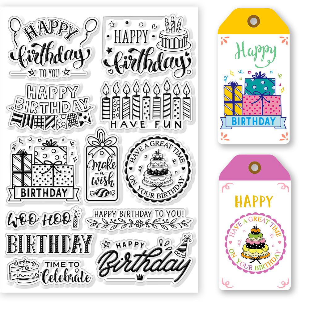 PVC Stamps for DIY Scrapbooking Photo Album Decorative Cards Making Stamp Sheets Film Frame Word 21x14.8x0.3cm