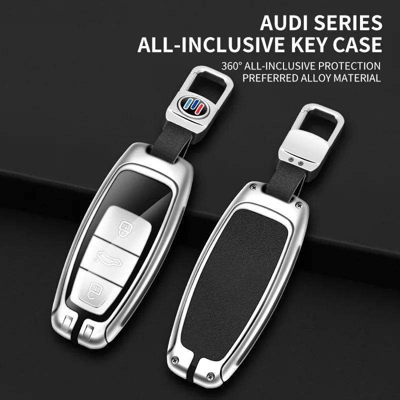 2024 Новый мужской чехол для ключей для A6l A3q7 A4 Car Q5l Shell A8 Buckle A6 High-end Q3 Key Cover Car Accessories
